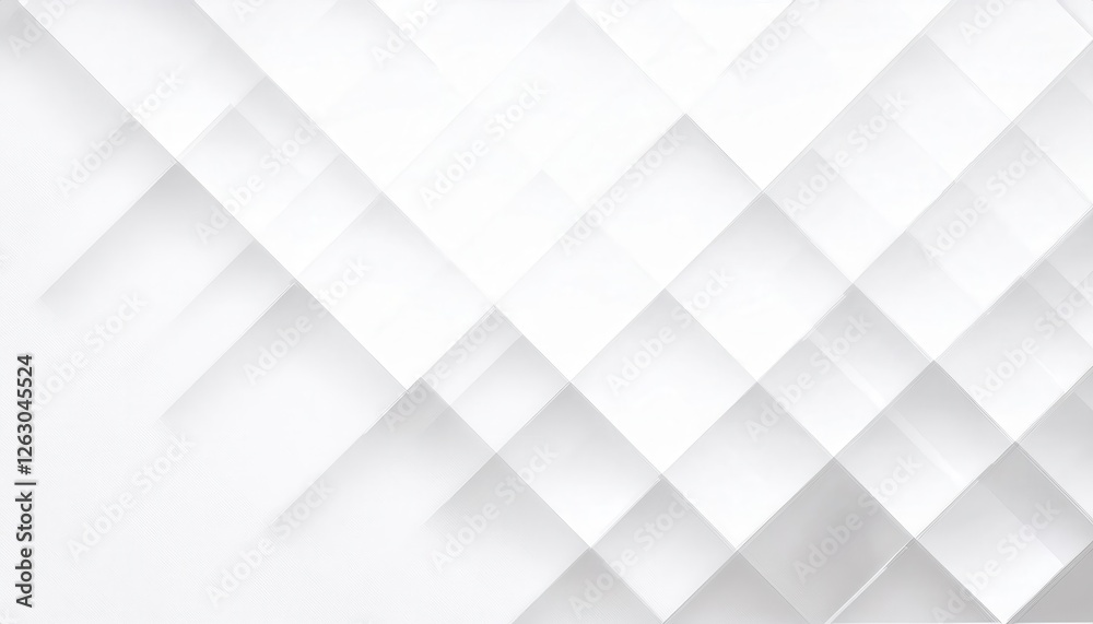 Leinwandbilder abstract white geometric background with diagonal folded paper texture, modern minimalist design for