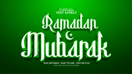 Naklejka premium Glow text effect, ramadan editable text effect