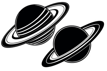 Saturn icon vector . Planet vector illustration on white isolated background. Galaxy space business concept.