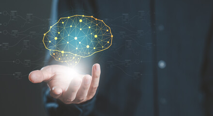 Tech ai analyzing data. Technology artificial intelligence analysis.
