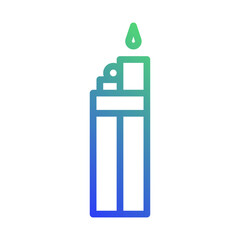Gradient Lighter Icon with Glowing Flame Spark