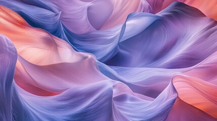 Obraz premium Colorful Abstract Waves with Smooth Textures in Pastel Hues