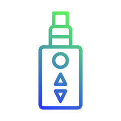 Modern Vape Device Linear Icon Illustration
