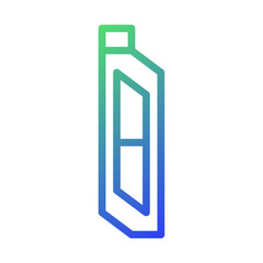 Gradient Lube Oil Bottle Outline Icon Design