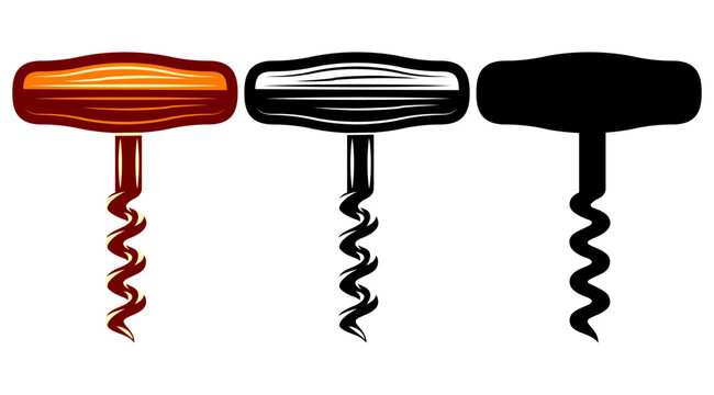 Three different styles of wine openers displayed in a row with distinct colors and designs for easy comparison and selection.