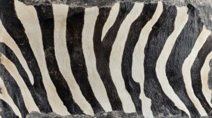 Fototapeta premium Zebra stripe pattern close-up on animal hide for natural texture background