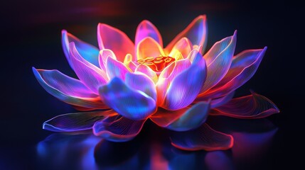 Fluorescent Lotus Blossom Centerpiece