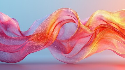 Obraz premium Abstract Flowing Fabric Wave Design In Red And Gold Hues