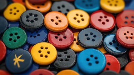 Obraz premium Election Choices in Germany 2025 Vibrant Political Buttons Still Life