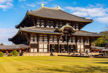 Obraz premium Todai-ji (Eastern Great Temple) founded in 8th century in Nara, Japan
