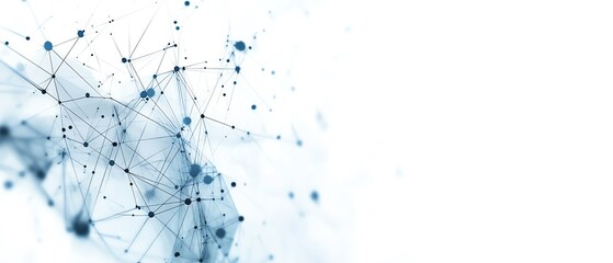 Abstract Network Digital Connections Blue Design web dots data mesh   
