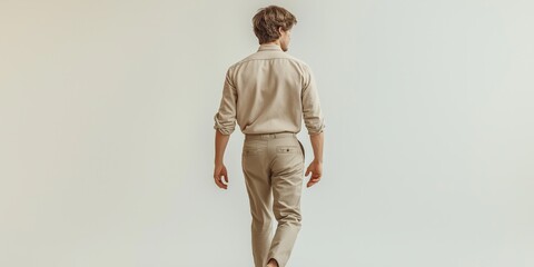 Obraz premium A captivating medium-close-up of layered, textured beige and light gray surfaces, with an emphasis on its intricate topography