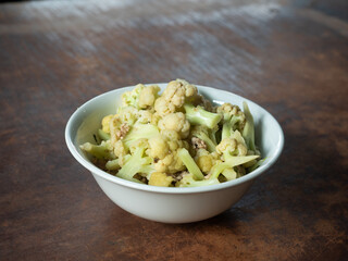 stir fried cauliflower with minced pork