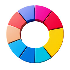 Obraz premium Color wheel with vibrant segments representing various hues and shades