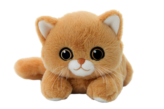 Adorable Fluffy Kitten Plush Toy for Children's Playtime and Comfort