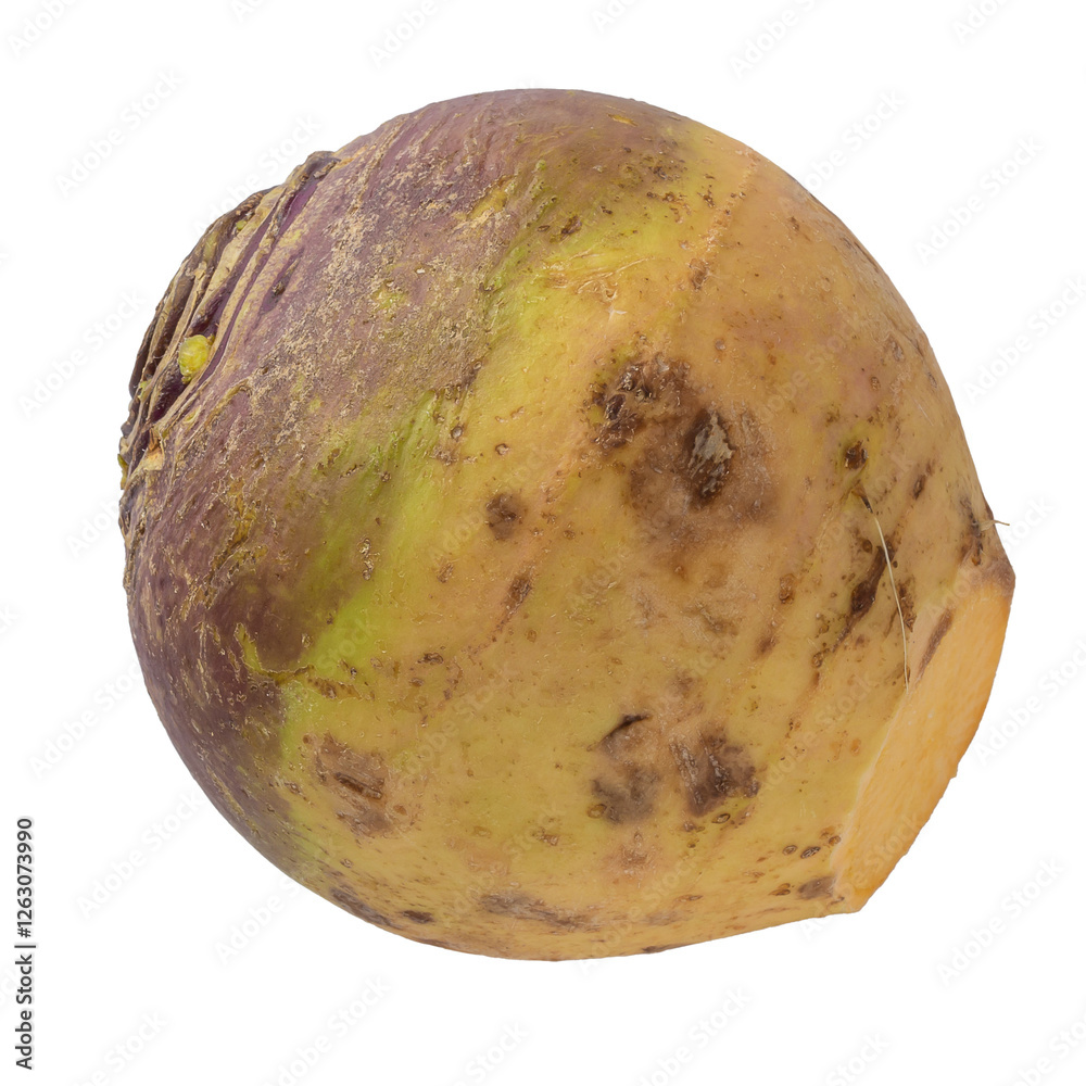 Canvas Prints Fresh Turnip Swede isolated over transparent background.