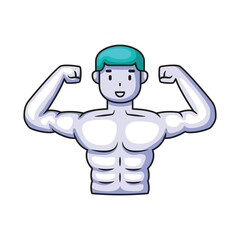 Muscle man icon design. Vector design