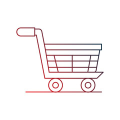 trolley gradient outline icon with white background vector stock illustration