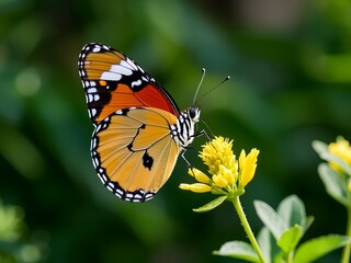 beautiful butterfly with wing opened