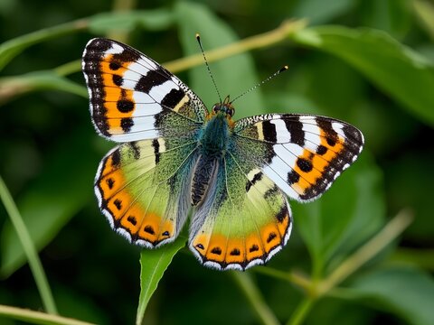 beautiful butterfly with wing opened
