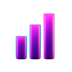 Modern purple gradient bar graph representing growth and progress
