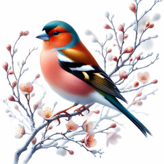 finch bird on the branch 