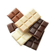 Delicious assortment of cho te bars including dark, milk, and white cho te, perfect for any sweet tooth craving