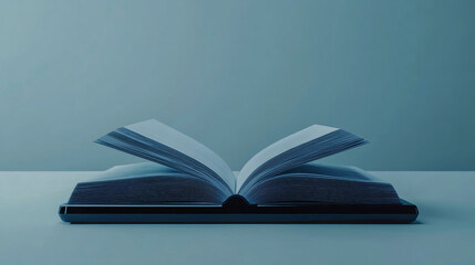 A high-quality, professional image of an open book on a modern device