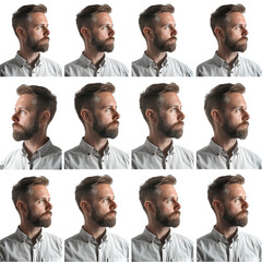 Fototapeta premium set of different facial expressions