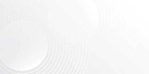 Vector white glowing geometric lines on gray background. Modern shiny abstract design