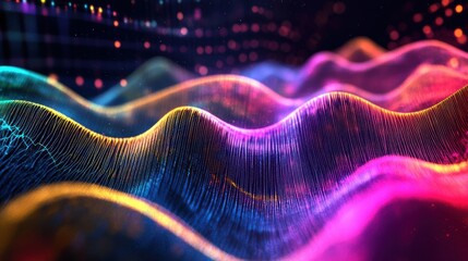 Abstract AI-generated Art with Vibrant Colors and Neon