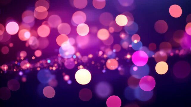 Purple Bokeh Abstract Background: A captivating abstract background with a dreamy, ethereal feel, featuring a mesmerizing array of soft, glowing pink and purple bokeh circles.