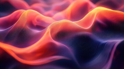 Obraz premium Abstract Orange and Purple Wave Pattern