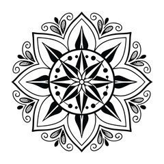 Intricate Mandala Flower Design .