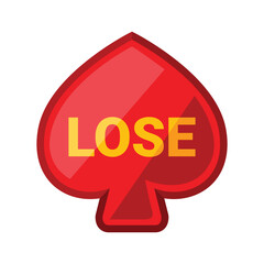 Lose sign icon design. Vector design