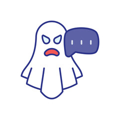 Ghost Message icon vector stock illustration