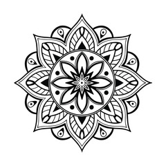 Intricate Mandala Flower Design .