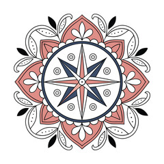Intricate Mandala Flower Design .