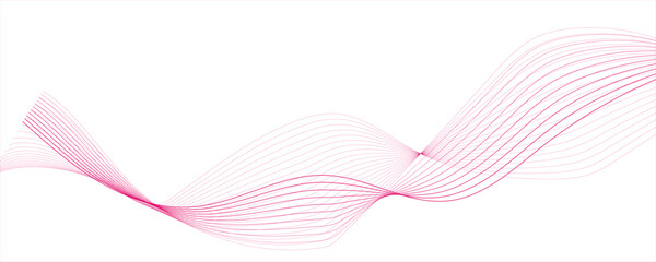 Modern abstract white wave digital geometric Technology, data science frequency gradient lines  Modern white flowing wave lines and glowing moving lines Vector abstract pink  light blend paper wave 