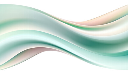 Obraz premium Elegant Abstract Wave Design With Smooth Gradient in Soft Pastel Colors and a Transparent Background