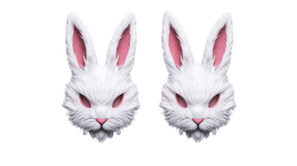 Fototapeta premium Easter Bunny Mask Made of Soft Felt with Pastel Accents
