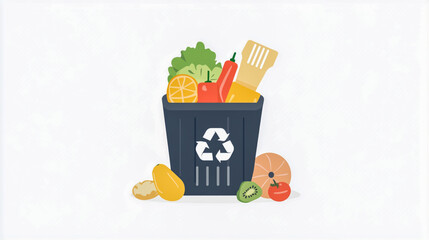 Minimalistic vector-style icon representing the concept of reducing food waste