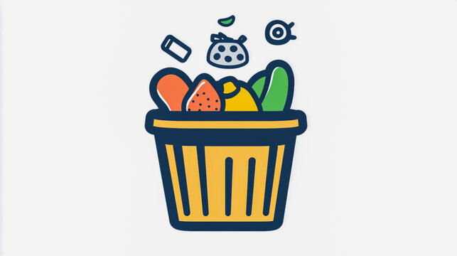 Minimalistic vector-style icon representing the concept of reducing food waste