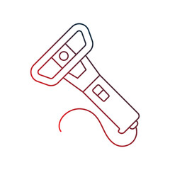 qr scanner gradient outline icon with white background vector stock illustration