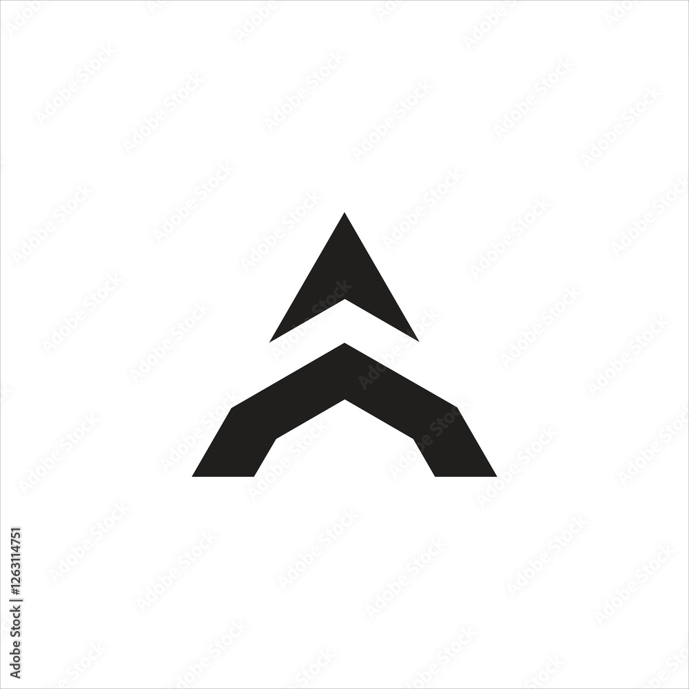 Fototapete letter a unique logo design with triangle shape art icon vector minimal awesome trendy professional 