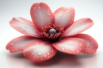 Fototapeta premium Close-up of a beautiful, dew-kissed rose flower