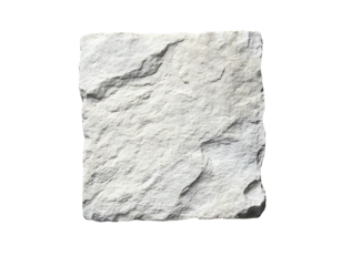 A square piece of limestone with rough edges transparent background