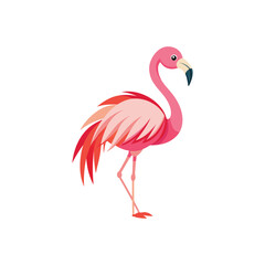 Obraz premium Realistic Flamingo with Beautiful Feathers