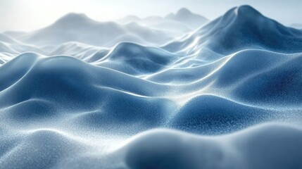 Obraz premium Serene Snow Covered Mountain Landscape