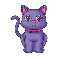 Cat Halloween icon design. Vector design